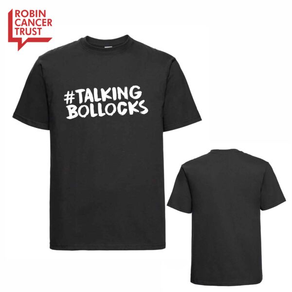 #talkingbollocks T-Shirt - Black Thumbnail
