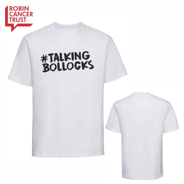 #talkingbollocks T-Shirt - White Thumbnail