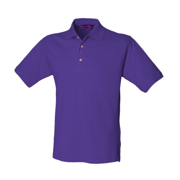 Classic cotton piqué polo with stand-up collar Thumbnail