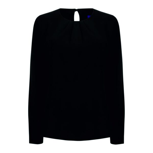 Women's pleat front long sleeve blouse Thumbnail