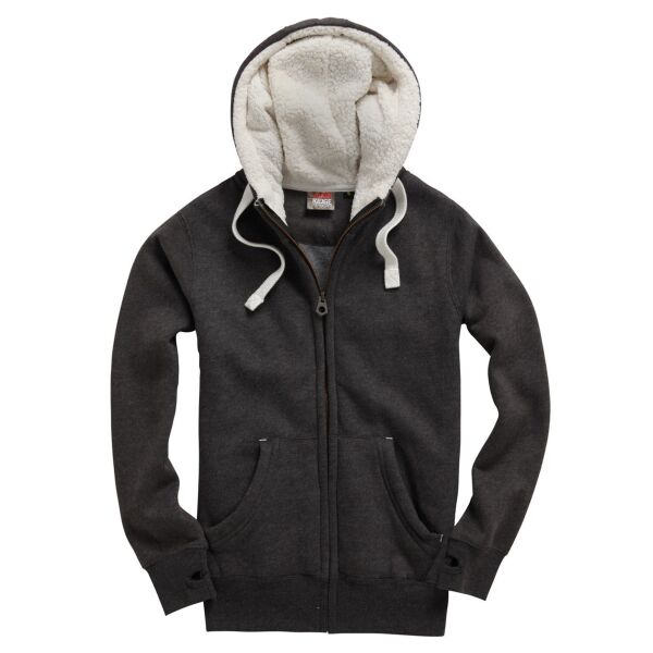 Sherpa Fleece Zip Hoodie-Peach Finished Thumbnail