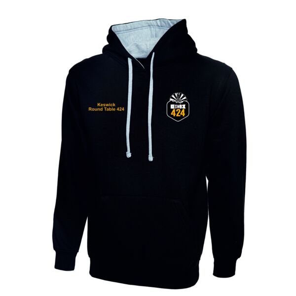 Keswick Round Table Contrast Hooded Sweatshirt Thumbnail
