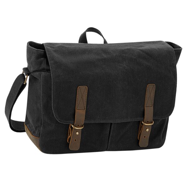 Heritage waxed canvas messenger Thumbnail